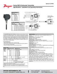 Thumbnail of document Manual - Series PMT2 Particulate Transmitter